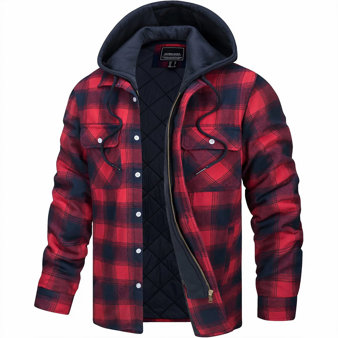 Dominic™ | Checked Hooded Jacket