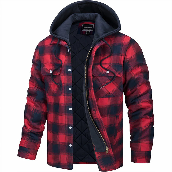 Dominic™ | Checked Hooded Jacket