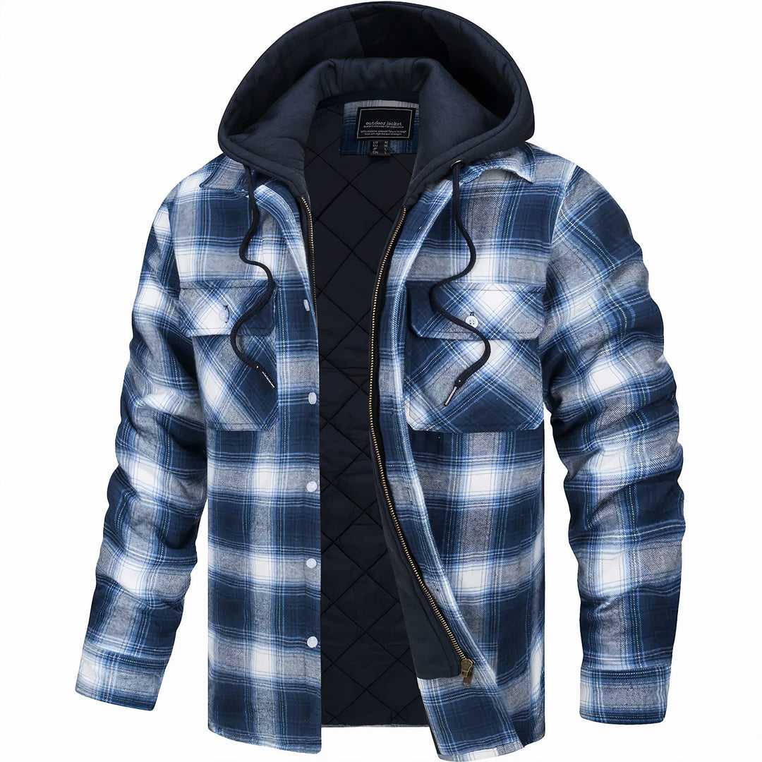 Dominic™ | Checked Hooded Jacket