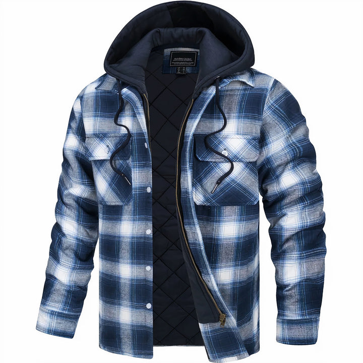 Dominic™ | Checked Hooded Jacket