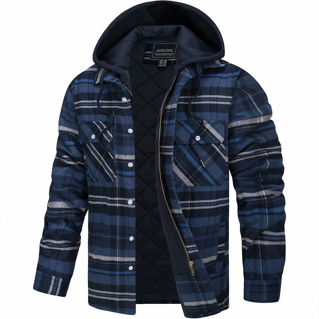 Dominic™ | Checked Hooded Jacket