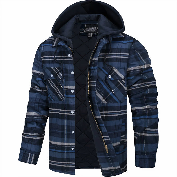 Dominic™ | Checked Hooded Jacket