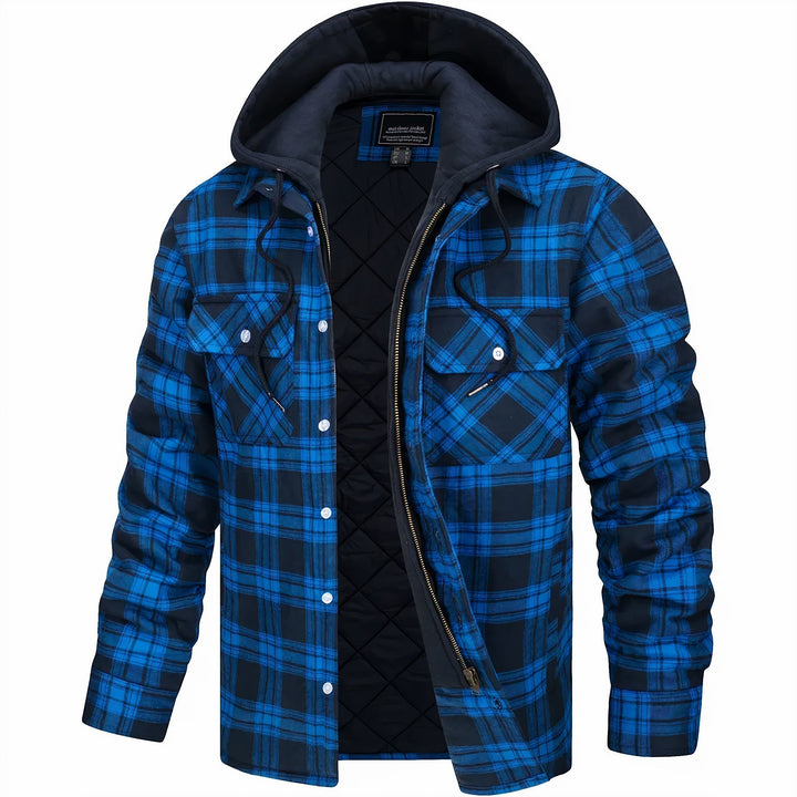 Dominic™ | Checked Hooded Jacket