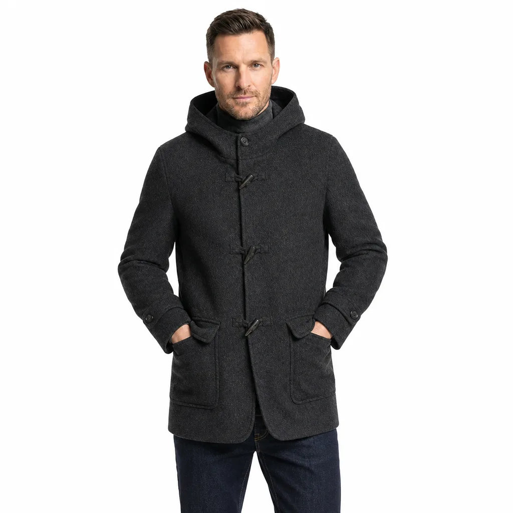 Vintara™ | Men's Hooded Wool Coat