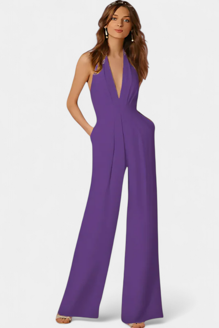 Lila Wide Leg Dungarees with Light Elegance