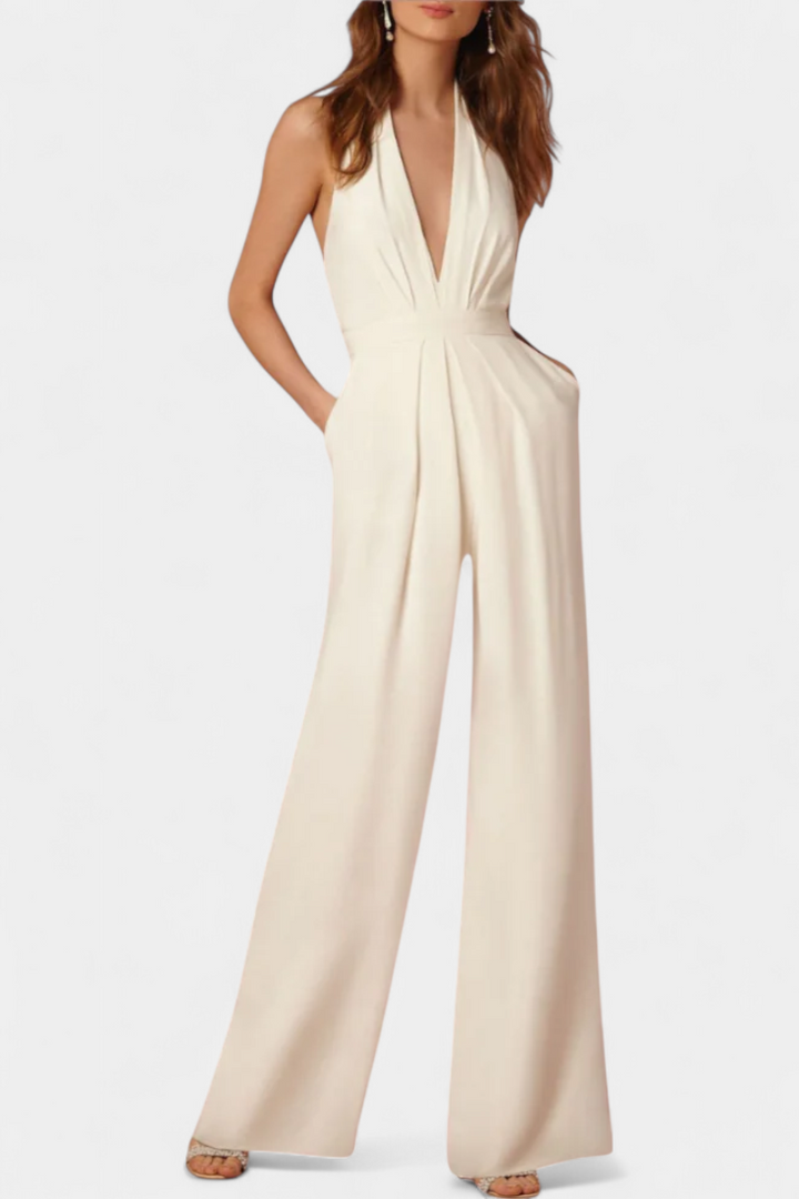Lila Wide Leg Dungarees with Light Elegance
